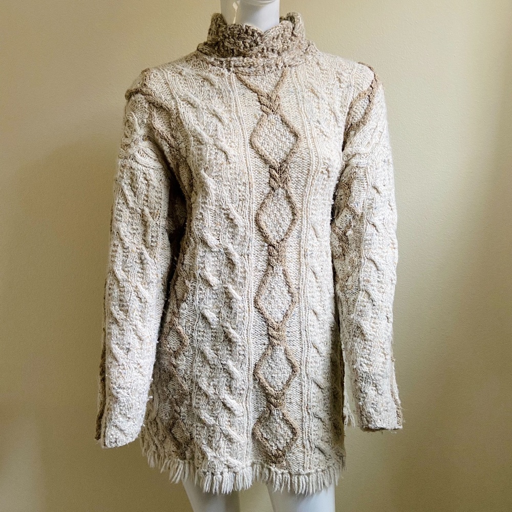 HAND KNIT FOR THE LIMITED cable knit sweater